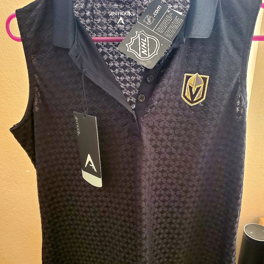 New W/Tags Antigua Vegas Golden Knights sleeveless Ladies shirt.  Size Large